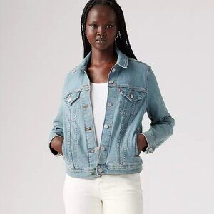 Levi's Denim/Jean Trucker Jacket - Light Wash Size M/L